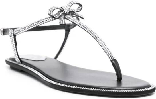 René Caovilla Diana crystal-embellished sandals Black