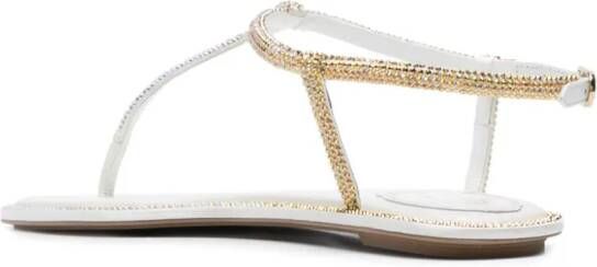 René Caovilla Diana crystal-embellished sandals Silver