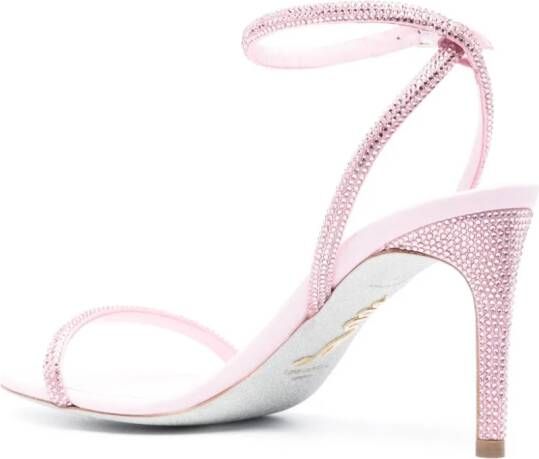 René Caovilla Ellabrita 80mm leather sandals Pink