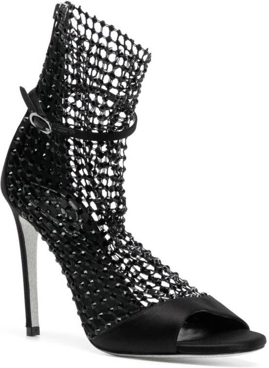 René Caovilla Galaxia 100mm crystal-embellished sandals Black