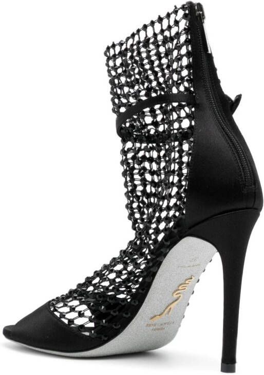 René Caovilla Galaxia 100mm crystal-embellished sandals Black