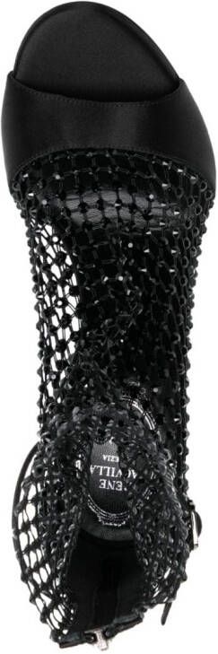 René Caovilla Galaxia 100mm crystal-embellished sandals Black