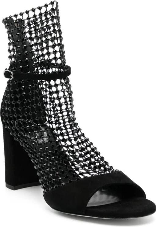 René Caovilla Galaxia 80mm rhinestone-embellished sandals Black