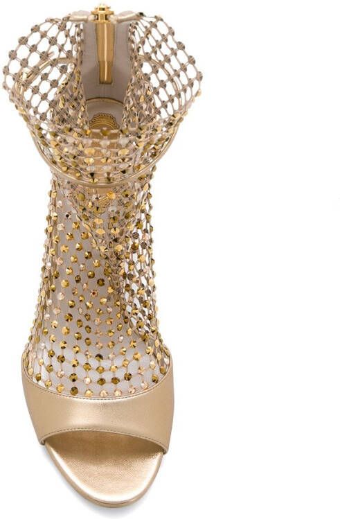 René Caovilla Galaxia stiletto sandals Gold
