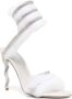 René Caovilla Lapin fur-embellished 110mm sandals White - Thumbnail 2