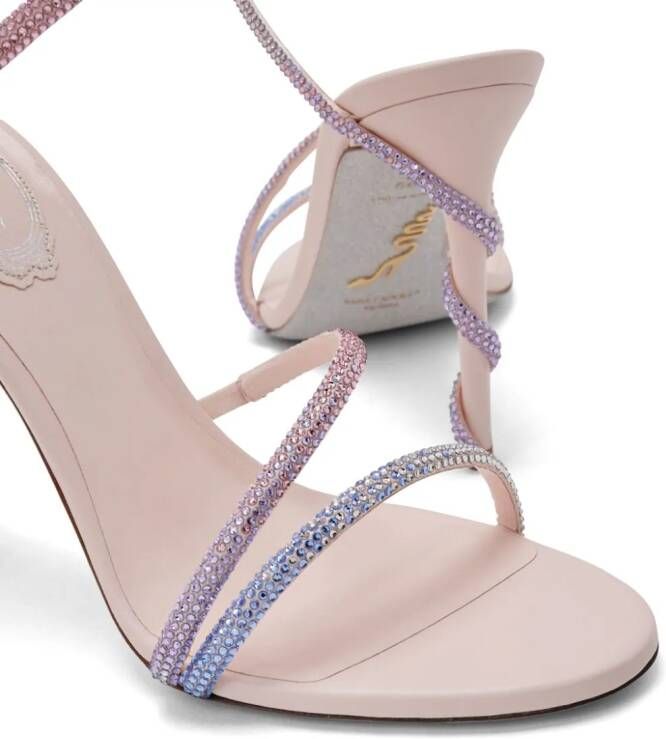 René Caovilla Margot 105mm leather sandals Pink
