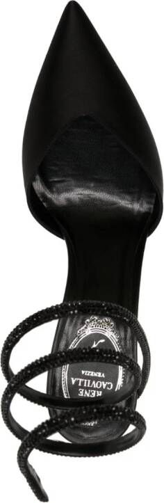 René Caovilla Margot 80mm crystal-embellished pumps Black