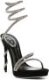 René Caovilla Margot Crystal 120mm leather sandals Black - Thumbnail 2