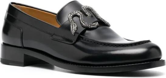 René Caovilla Morgana 40mm leather loafers Black