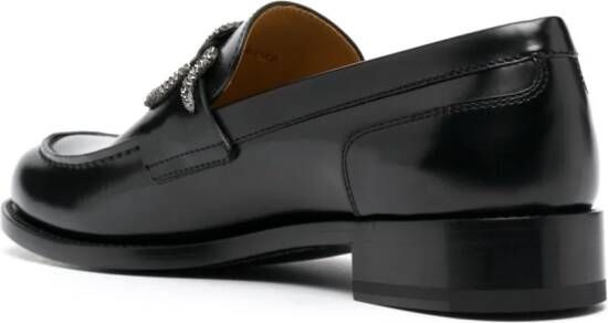 René Caovilla Morgana 40mm leather loafers Black