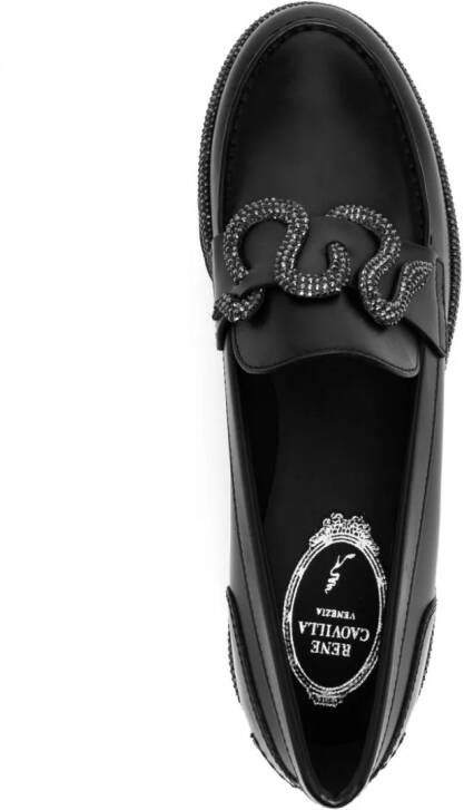 René Caovilla Morgana 40mm leather loafers Black