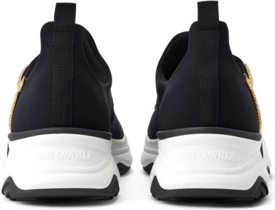 René Caovilla Morgana crystal-embellished sneakers Black