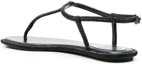 René Caovilla open-toe 13mm leather sandals Black