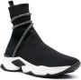 René Caovilla glitter-wrap sock-ankle sneakers Black - Thumbnail 2