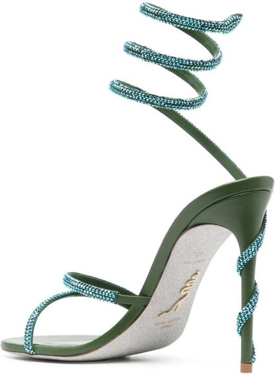 René Caovilla Rene Margot 120mm sandals Green