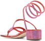 René Caovilla rhinestone-embellished mid-heel sandals Red - Thumbnail 3