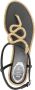 René Caovilla snake crystal embellished flat sandals Black - Thumbnail 4