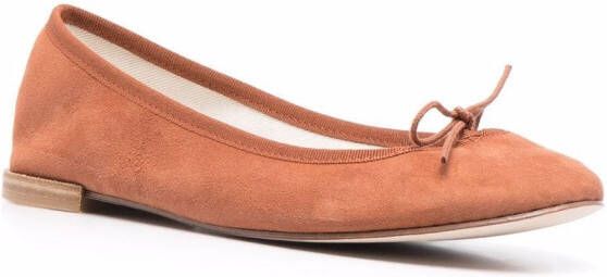 Repetto bow detail ballerina shoes Brown
