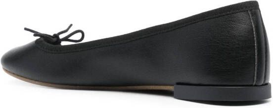 Repetto bow-detail leather ballerina shoes Black