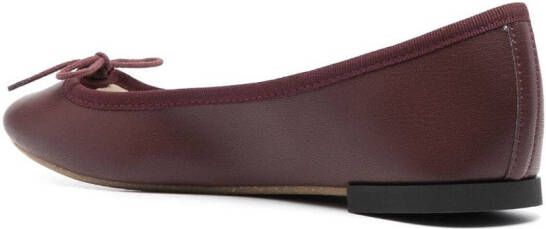 Repetto bow-detail leather ballerina shoes Brown