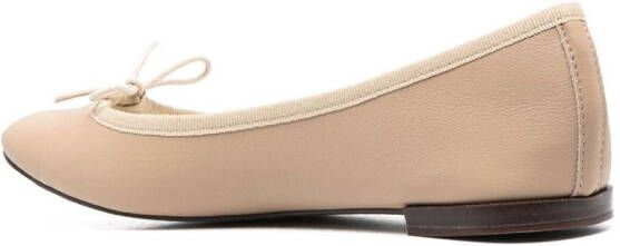 Repetto bow-detail leather ballerina shoes Neutrals