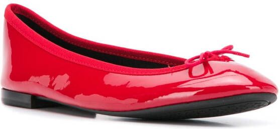 Repetto bow-embellished ballerina shoes Red