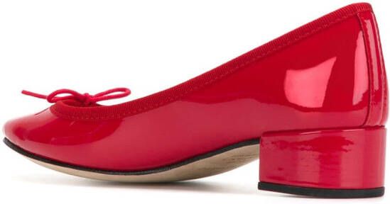 Repetto bow front low heel pumps Red