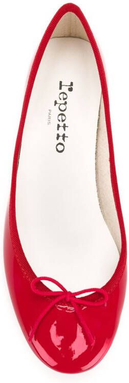 Repetto bow front low heel pumps Red