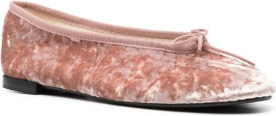 Repetto crushed velvet ballerina shoes Pink