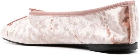 Repetto crushed velvet ballerina shoes Pink