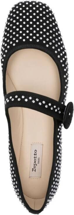 Repetto Georgia crystal-embellished Mary Janes Black