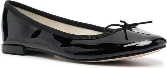 Repetto glossy flat ballerina shoes Black