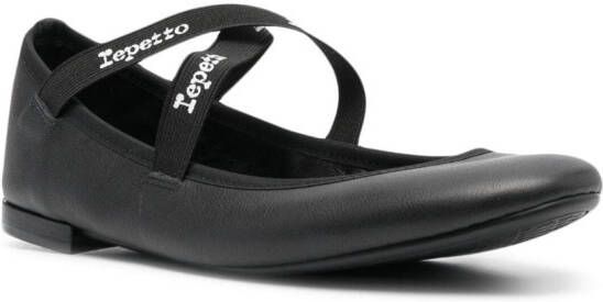 Repetto Joana Mary leather ballerina shoes Black