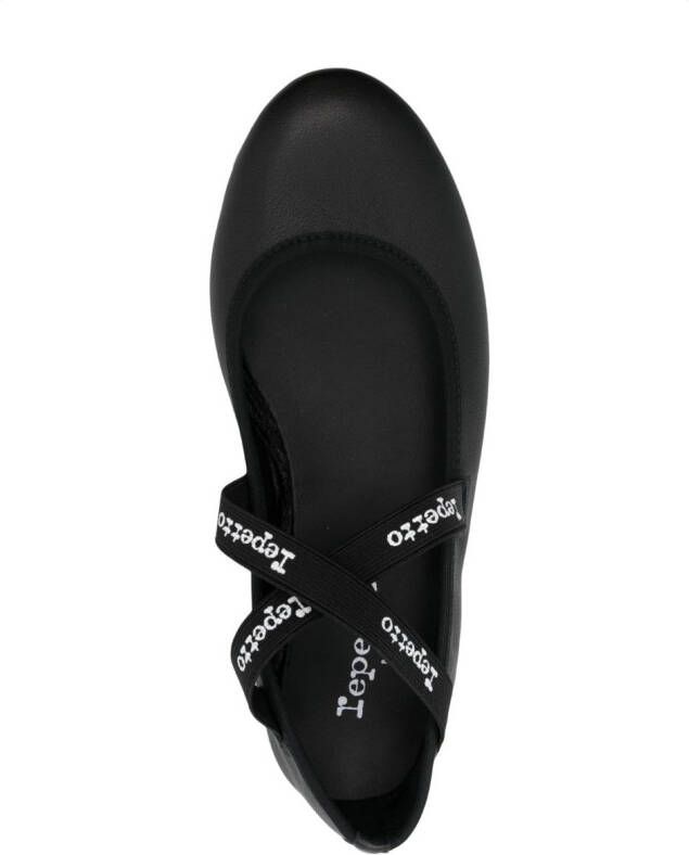 Repetto Joana Mary leather ballerina shoes Black