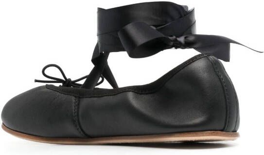Repetto Sophia leather ballerina shoes Black