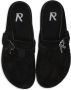 Represent Initial round-toe leather slippers Black - Thumbnail 4