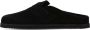 Represent Initial round-toe leather slippers Black - Thumbnail 5