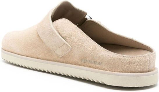 Represent Initial suede mules Neutrals