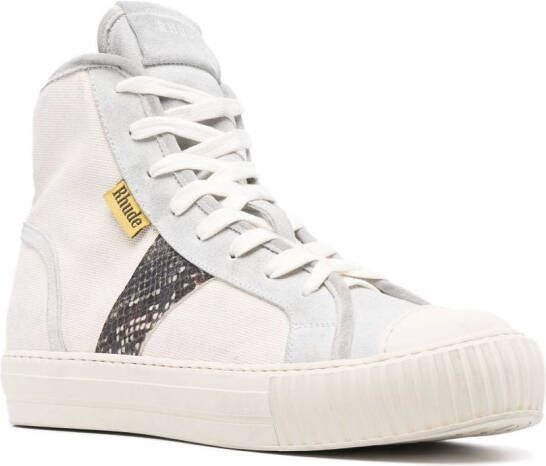 RHUDE Bel Airs panelled high-top sneakers Neutrals