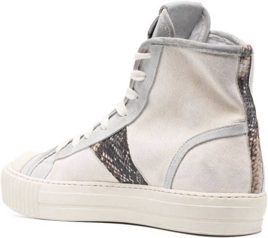 RHUDE Bel Airs panelled high-top sneakers Neutrals