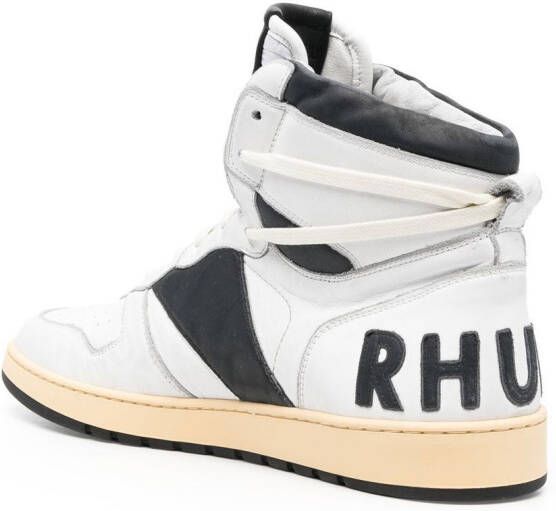 RHUDE colour-block high-top sneakers White