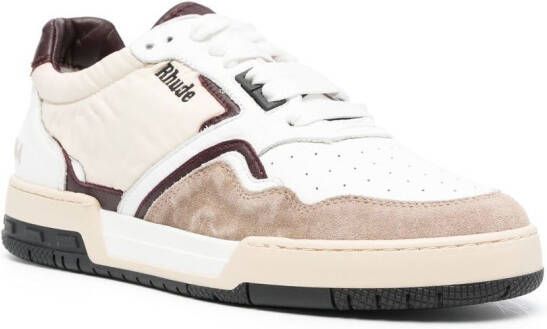 RHUDE embroidered-logo low-top sneakers White