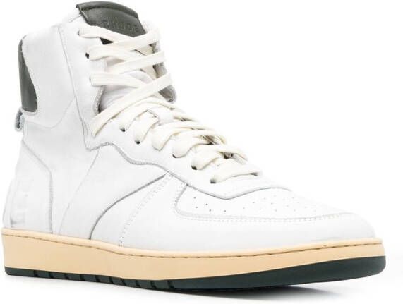 RHUDE high-top leather sneakers White