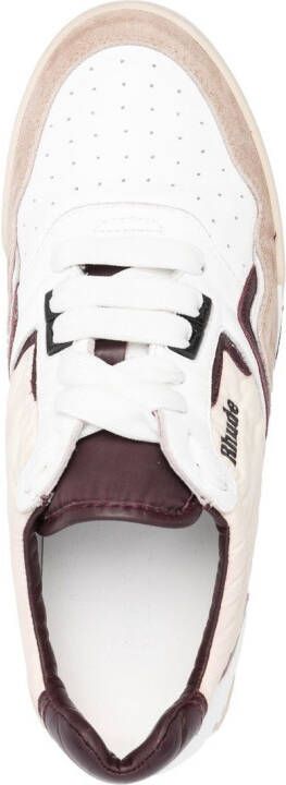 RHUDE lace-up logo-patch sneakers White