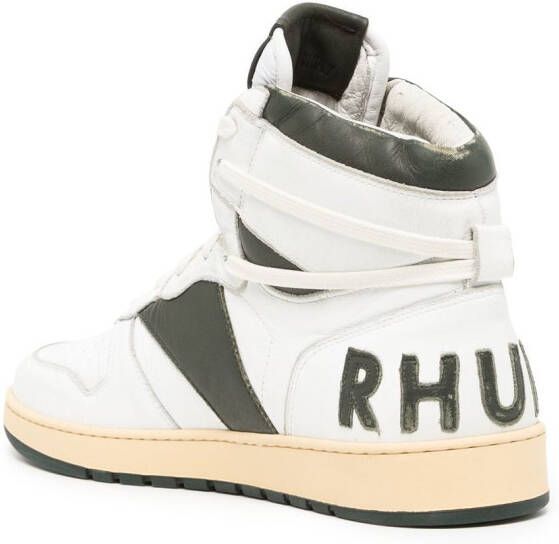 RHUDE logo high-top sneakers White