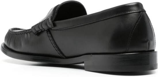 RHUDE penny-slot leather loafers Black