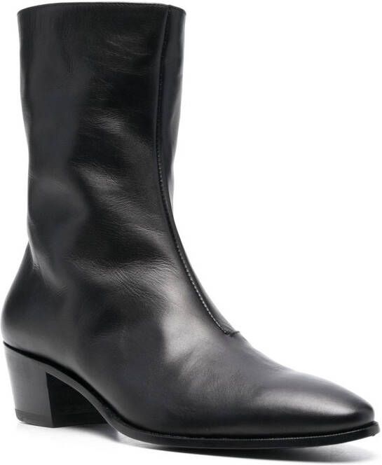 RHUDE pointed ankle boots Black