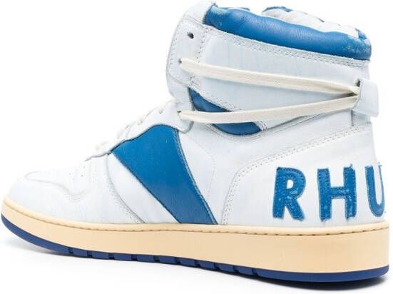 RHUDE Rhecess-Hi leather sneakers White