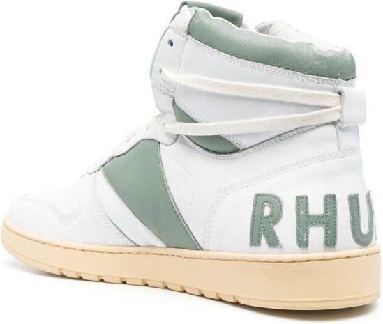 RHUDE Rhecess-Hi leather sneakers White