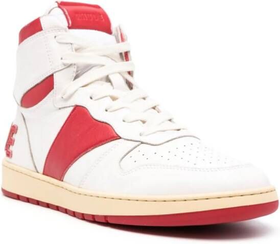 RHUDE Rhecess high-top leather sneakers Red